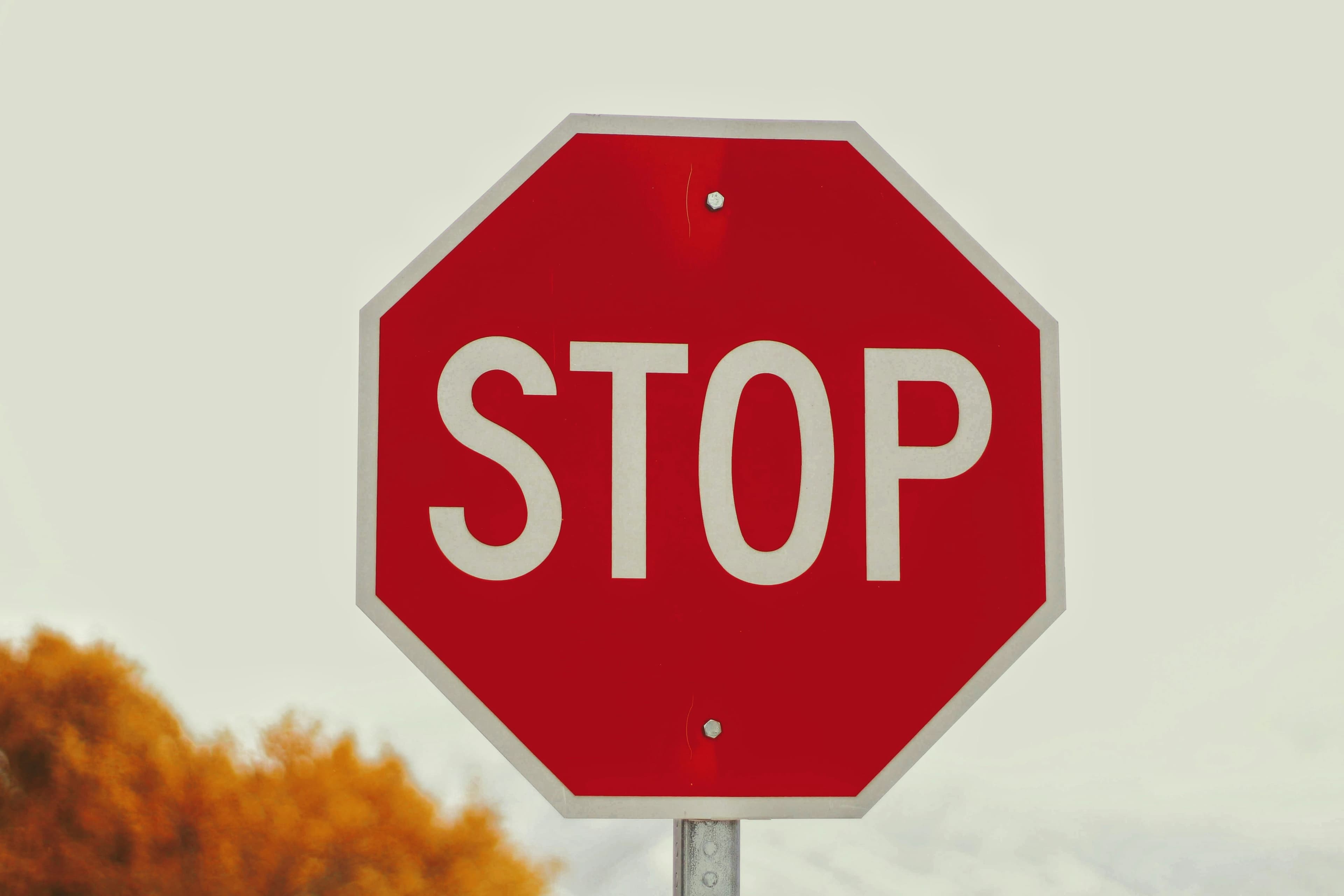 Close up image of a Stop Sign